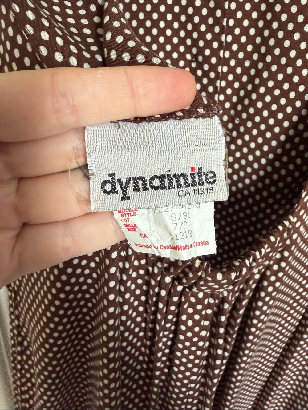 Vintage Brown Polka Dot Jumpsuit - Picture 8 of 10
